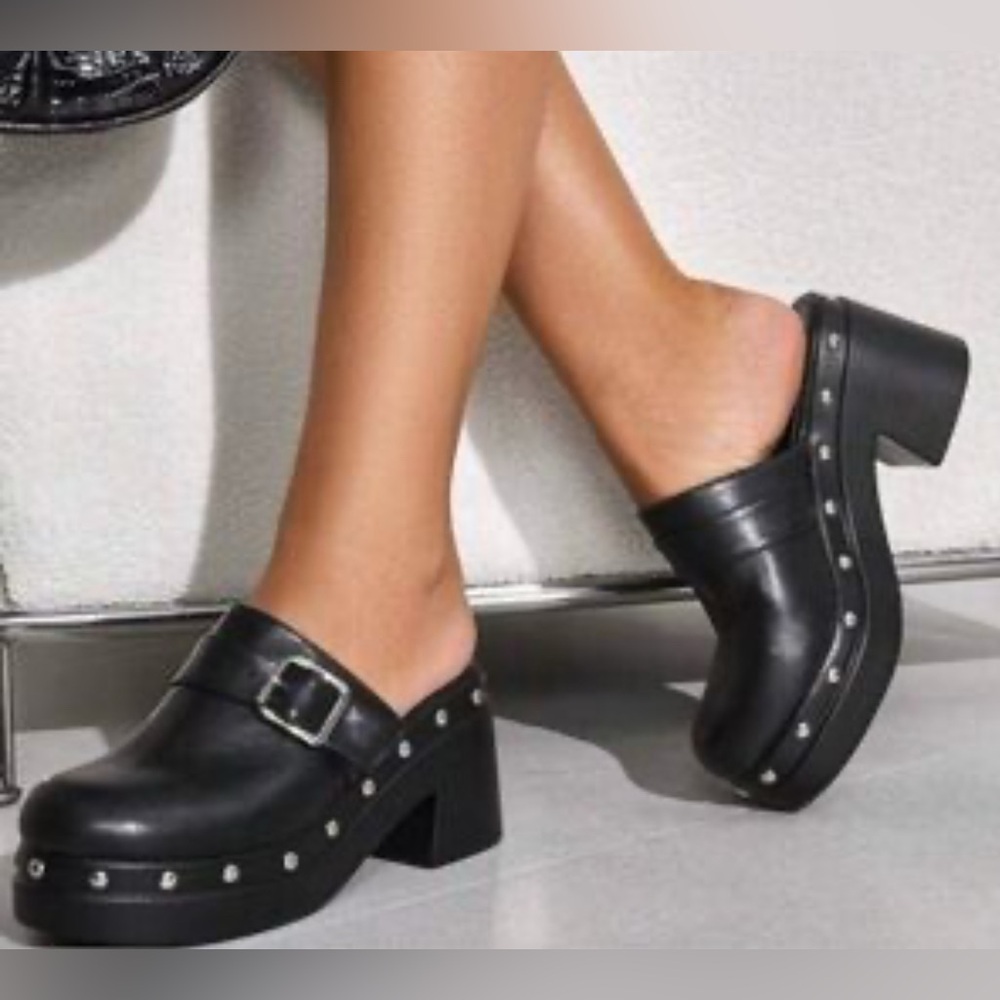 Dolce Vita Black Studded Mules